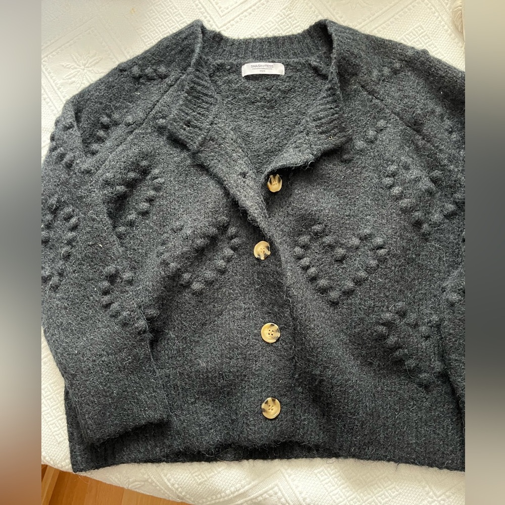 Smash + Tess Black Heart Knit Sweater